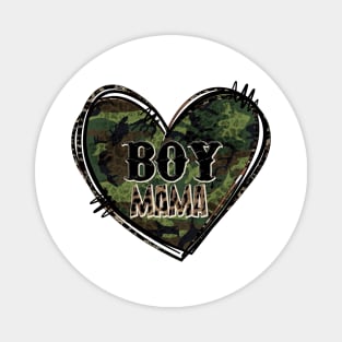 Boy Mama Camo Heart Magnet